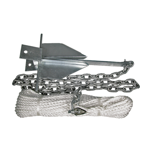Anchor Kit-(6Kg) Danforth W/50M X 10Mm Rope/6M Chain 
