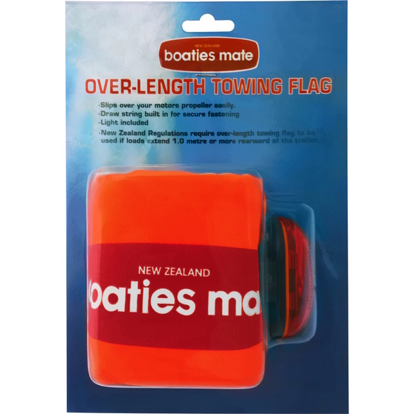 Outboard Motor Safety Tow Flag Bag W/Led Safety Light 