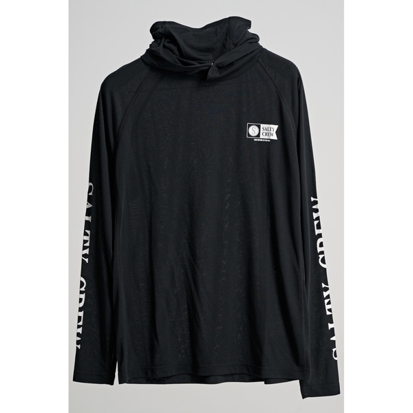 Alpha Flag Pinnacle Hooded Long Sleeve Tech Upf50+ / Fishing Jersey - Black