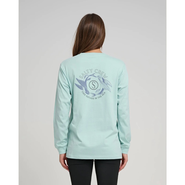 Fin & Yang Boyfriend Womens Long Sleeve T-Shirt - Jade