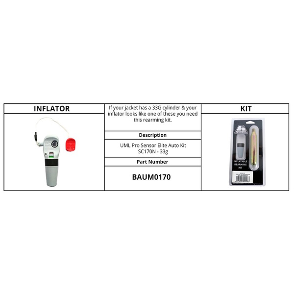 Inflatable Lifejacket Rearm Kit 170N (Automatic) 33G