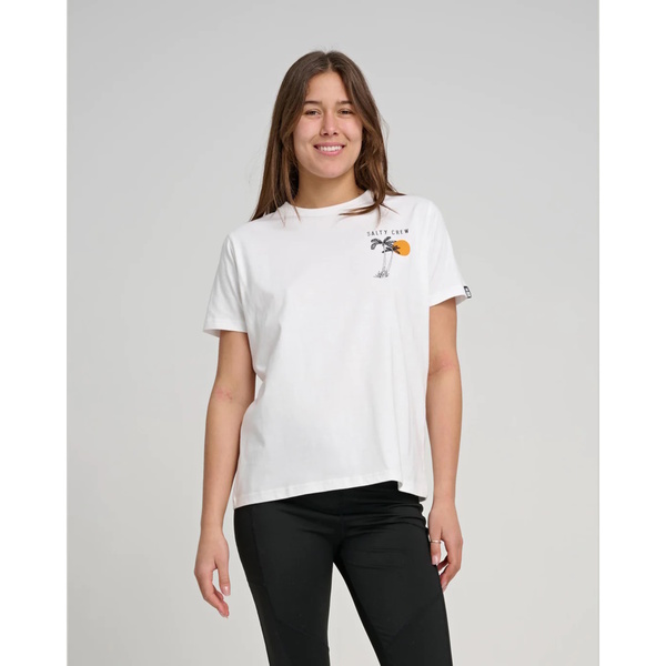 The Good Life Boyfriend Womens Short Sleeve T-Shirt - White