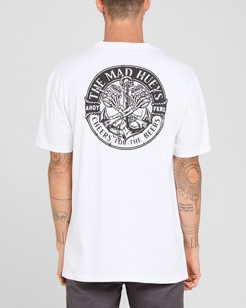 Cheers For The Beers Short Sleeve Tee Shirt - White