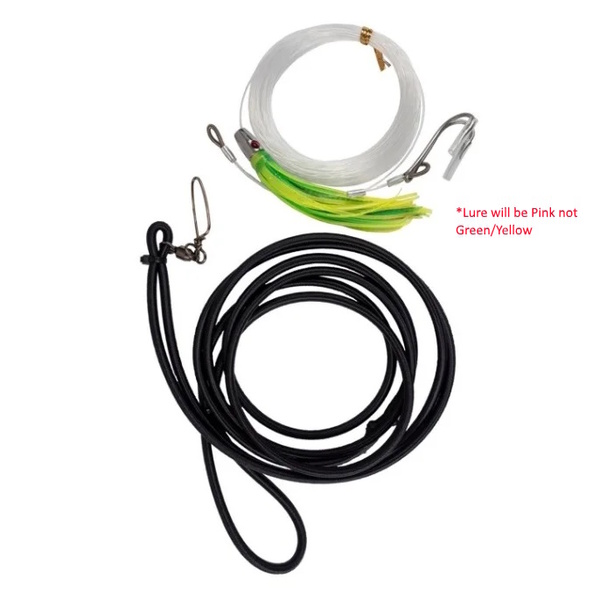 Complete Rigged Trolling Bungee For Lures (With Skippy Lure) Pink