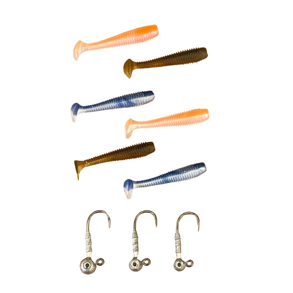 Micro Paddler Mighty Micro Softbait - Jighead Kit 9 Piece