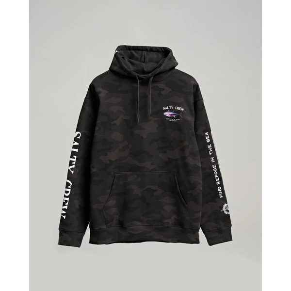 Big Blue Hooded Fleece - Black Camo