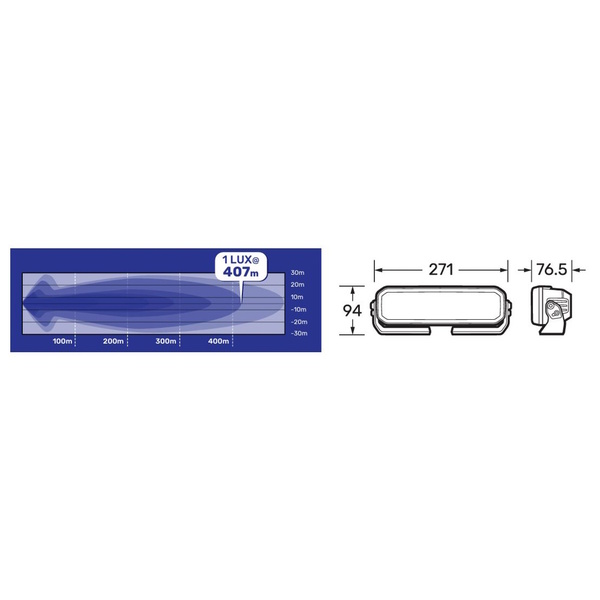 Ex2 9-33V Led Light Bar 4560 Lumens 254Mm Black Body