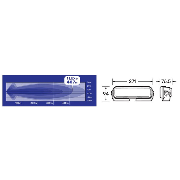 Ex2 9-33V Led Light Bar 508Mm 9780 Lumens Black Body