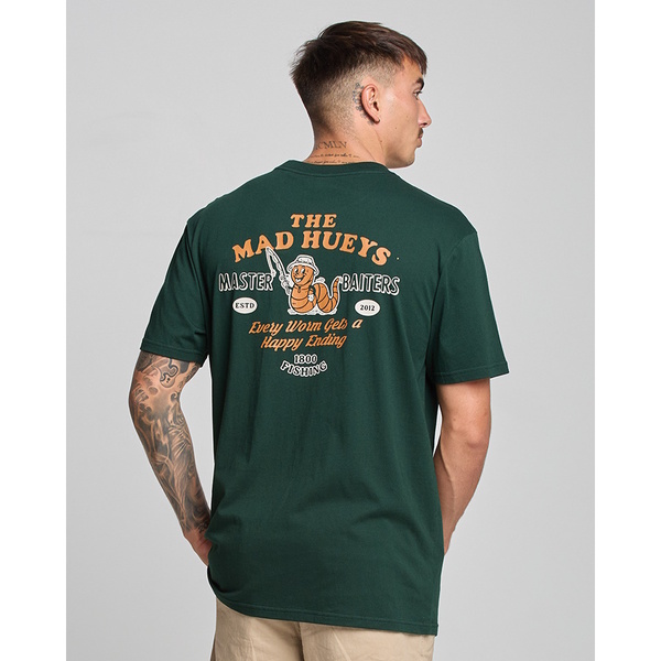 Happy Worm Short Sleeve Tee Shirt - Pine Green
