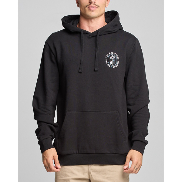 Skewered Shark Fleece Pullover Hoodie - Black