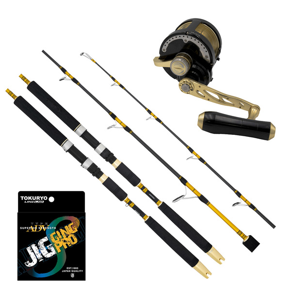 Jgx7000 Reel / Acid Wrap 5'2" Ohead Rod 400G Combo W/Braid