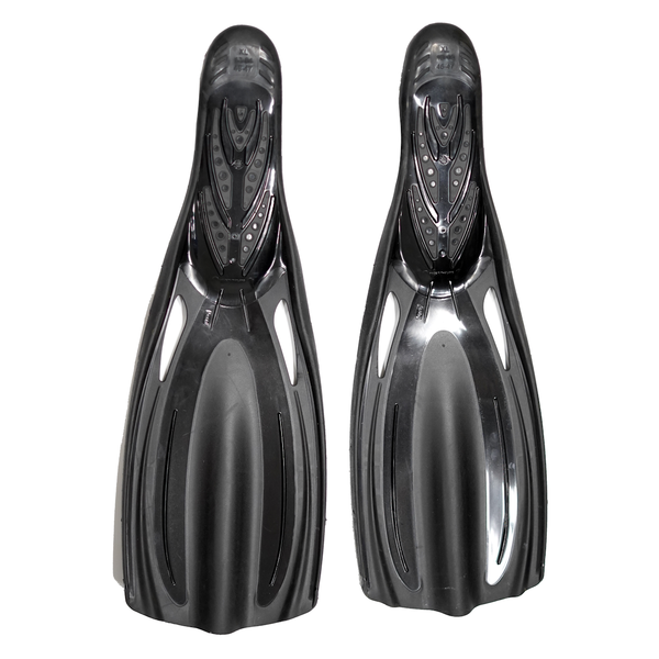 Stalker Full Foot Black Dive Fins - Xxs To Xl