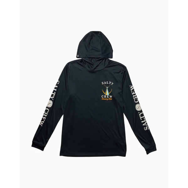 Tailed Hooded Long Sleeve Sunshirt / Fishing Jersey - Navy