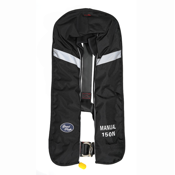 Manual 150N Inflatable Lifejacket W/Deck Harness Ce Rated!