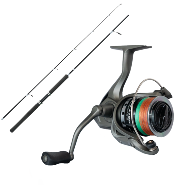 Acuador 4000/Acuador 702 Softbait Combo Spooled W/Braid