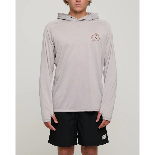 Tentacles Hooded Long Sleeve Sunshirt Upf50+ / Fishing Jersey - Stone Grey