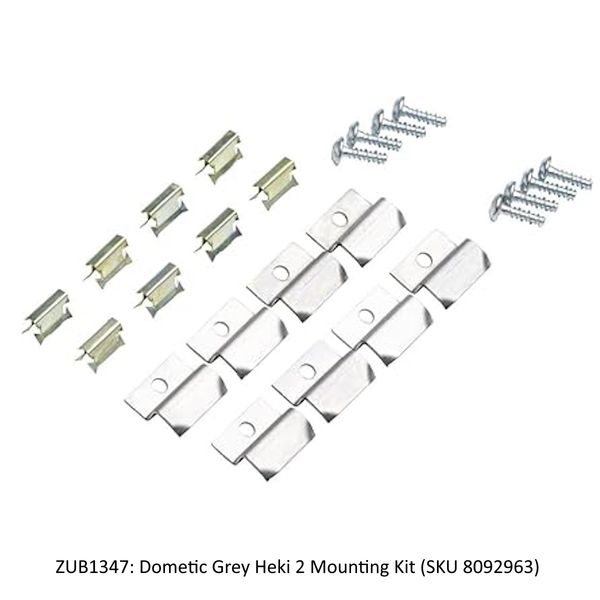Grey Heki 2 & Mini Heki Motorhome Roof Vent Mounting Kits