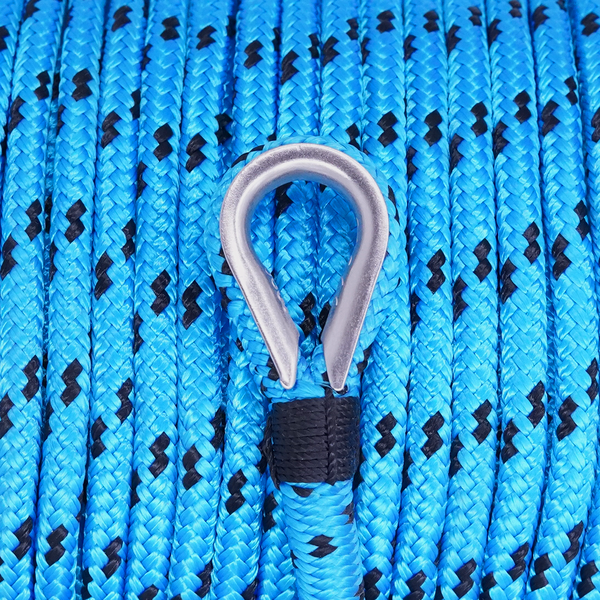 Double Braid Nylon Anchor Rope Pack 6Mm X 60M - Blue