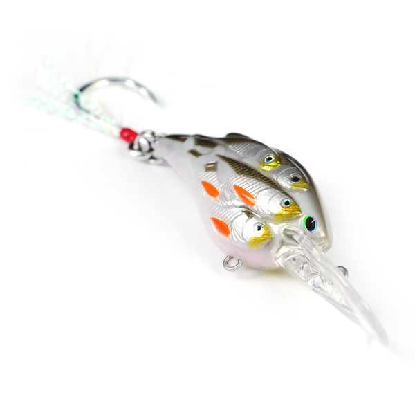 Gangsta Bibbed Single Hook Rattle Trolling Lure - 7Cm Gold