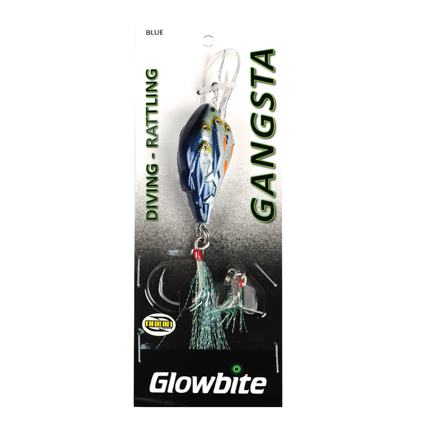 Gangsta Bibbed Single Hook Rattle Trolling Lure - 7Cm Blue