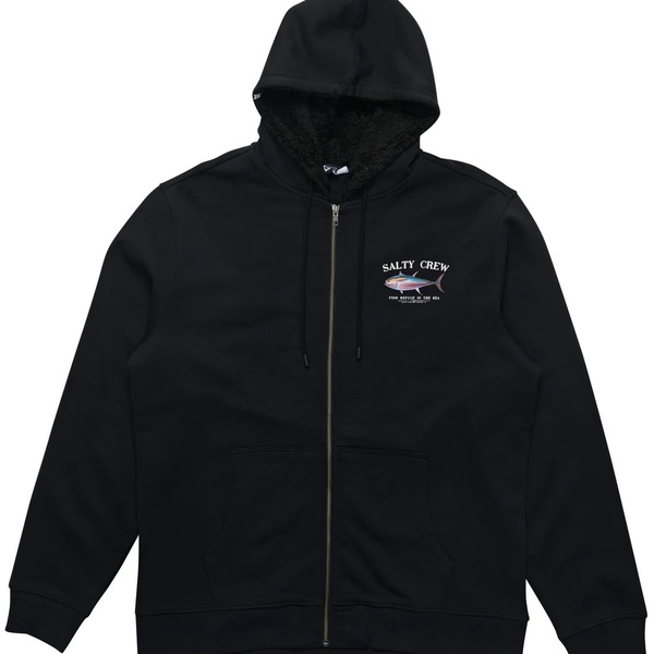 Big Blue Lined Zip Thru Fleece - Black