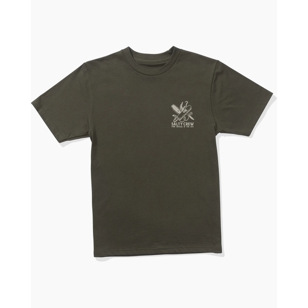 Pocket Knife Boys Short Sleeve T-Shirt - Dusty Olive
