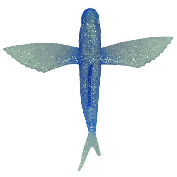 Soft Flying Fish Lure Teaser 7" Or 8"- Blue