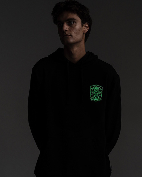 Ahoy Fkrs Shield Fleece Pullover Hoodie - Black