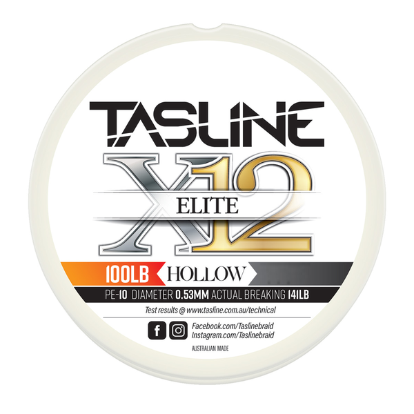 One Shot Elite Hollow Braid Bluk Spools - White (80Lb / 100Lb)