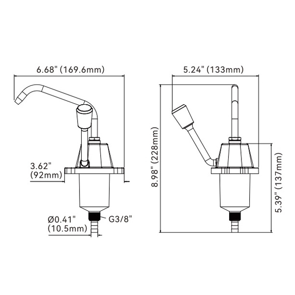 Manual Flipper Galley Pump (Rocker) - White