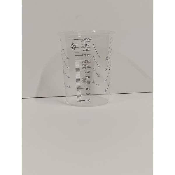 Solvent Resistant Measuring Mixing Cup 600Ml (Each)