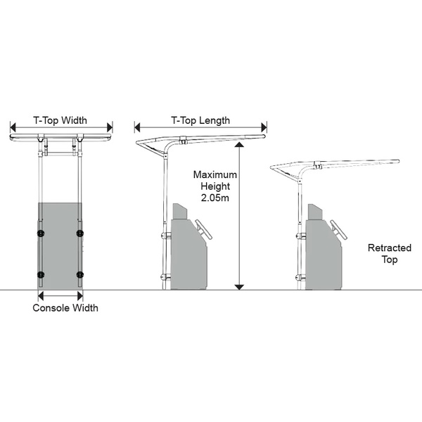 Seagull Retractable T-Top Black