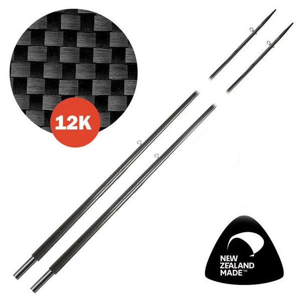 12K Carbon Shotgun Centre Rigger Pole Straight Butt 3.5M 