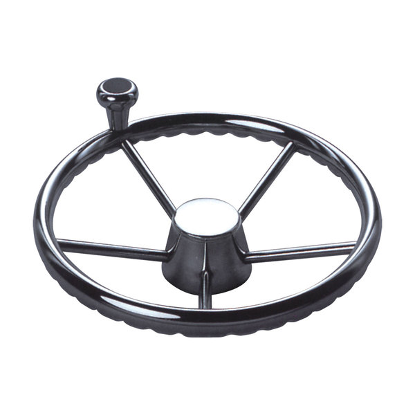 Five Spoke Stainless Steel Steering Wheel W/Knob 15.4" (393Mm) 