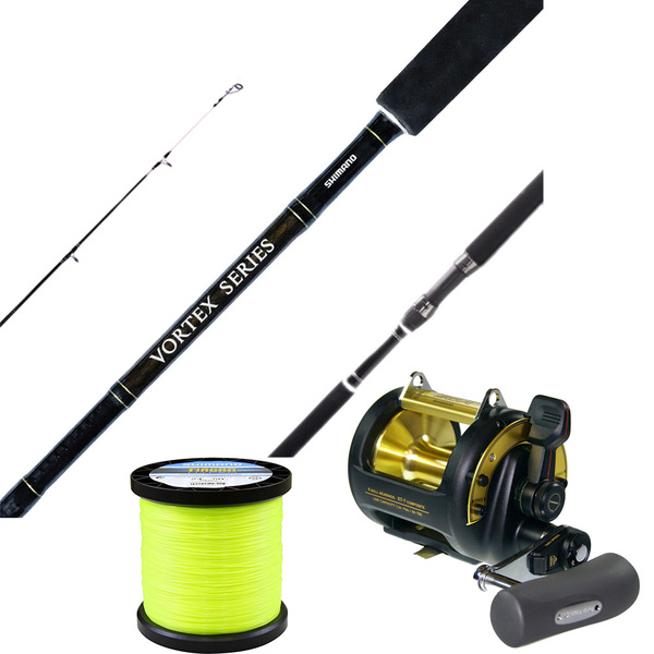 Shimano Tld 50A / Vortex 5'6 Rod Game 24-37Kg 1Pc Combo +Free Line 