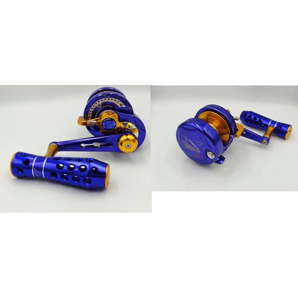 Monster Game Hg Pe4 Turbo Lever Drag Jigging Reel Blue / Gold