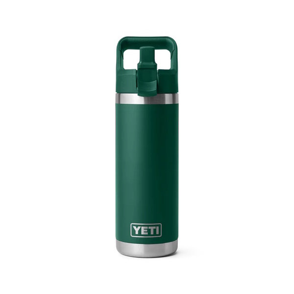 Rambler 18Oz (532Ml) Bottle W/ Straw Cap - Black Forest Green
