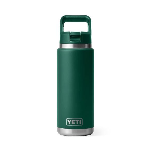 Rambler 26Oz (769Ml) Bottle W/ Straw Cap - Black Forest Green