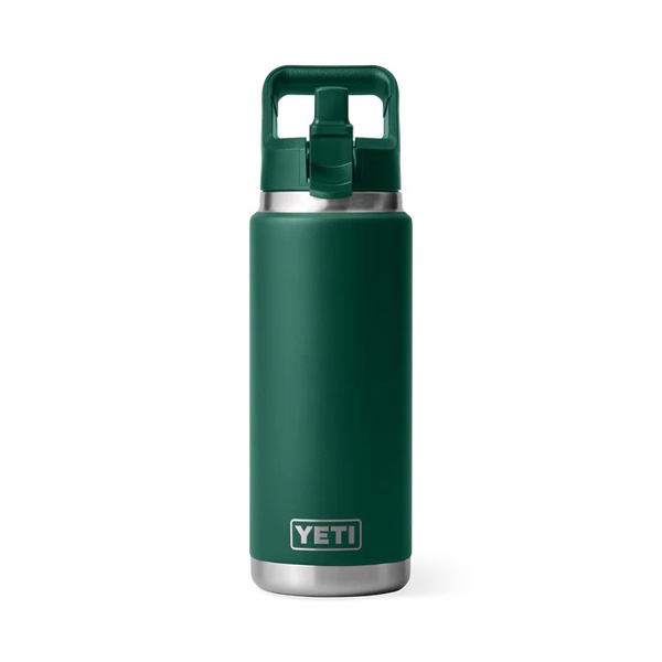 Rambler 26Oz (769Ml) Bottle W/ Straw Cap - Black Forest Green