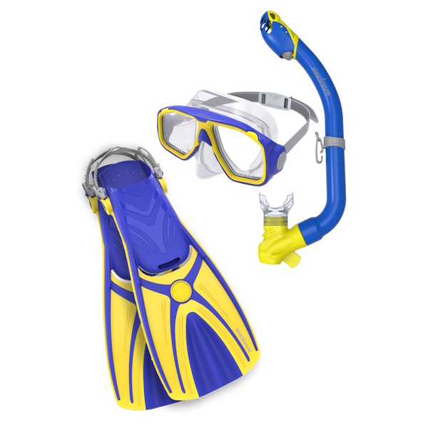 Little Explorer Kids Mask/Snorkel/Fin Set Blue 