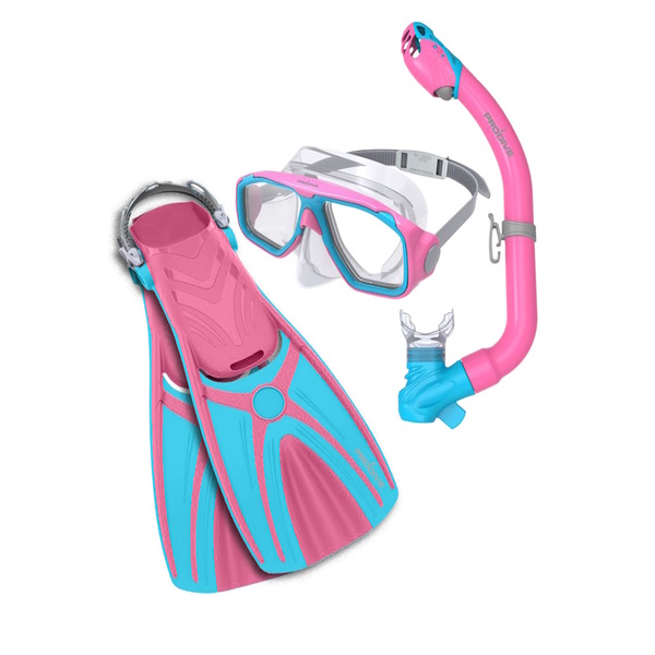 Little Explorer Kids Mask/Snorkel/Fin Set Pink