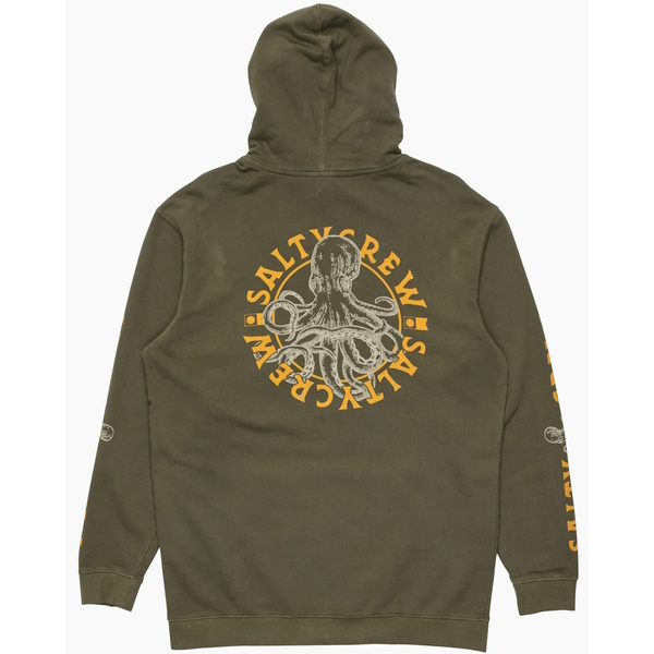 Tentacles Mw Hood Fleece - Dusty Olive 