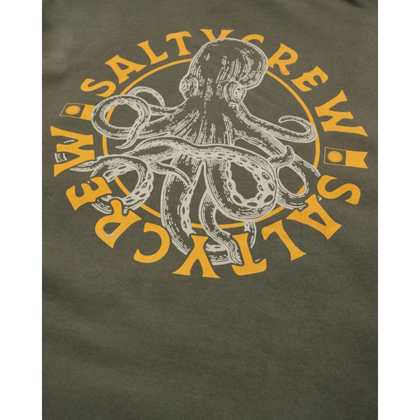 Tentacles Mw Hood Fleece - Dusty Olive 