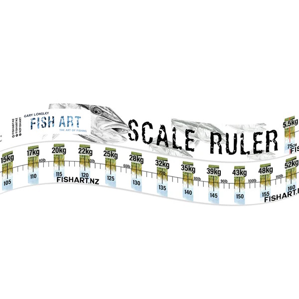 Fish Art Scale Ruler - Kingfish 1800 X 75Mm