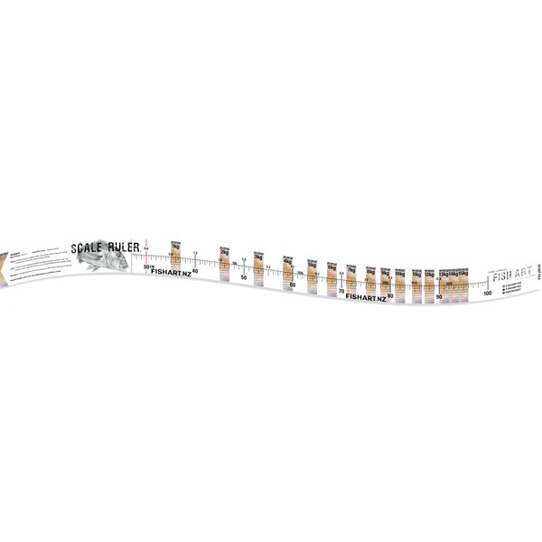 Fish Art Scale Ruler - Snapper 1100 X 75Mm 