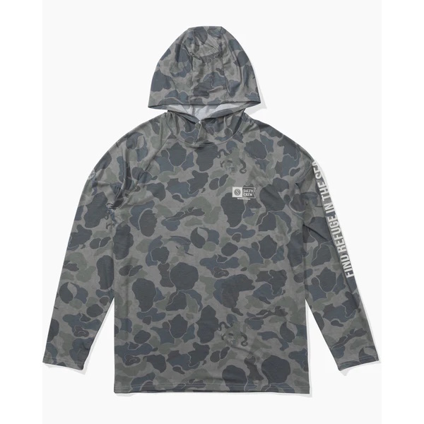 Salty Crew Sunshirt Mariner Lite Uv Hood Sand Camo