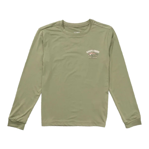 Salty Crew Boys Sunshirt Snag It Ls Oil Green