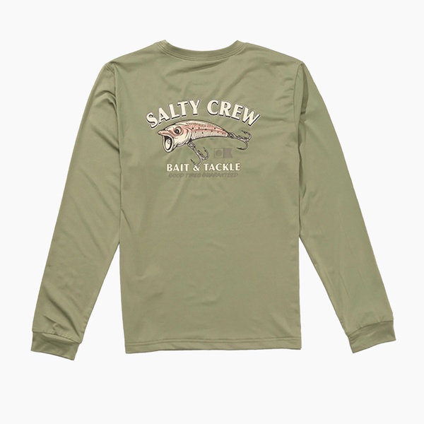 Salty Crew Boys Sunshirt Snag It Ls Oil Green