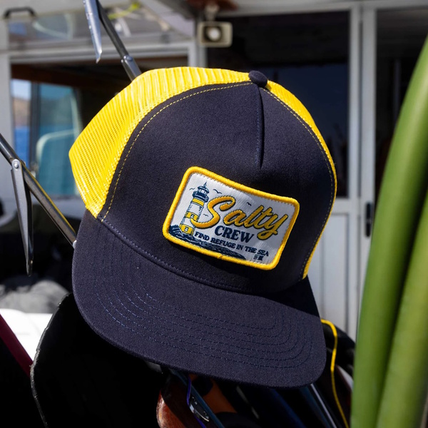 Salty Crew Ashore Boys Trucker Navy Gold