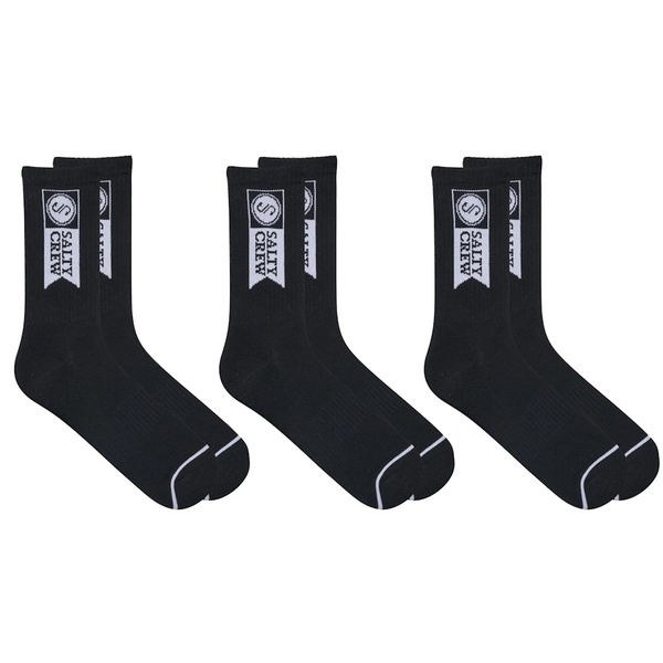 Salty Crew Alpha Sock 3Pk Black